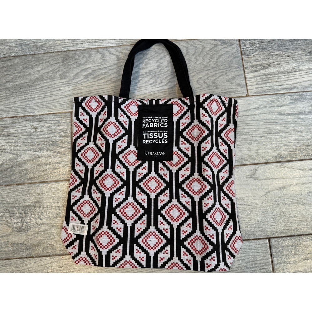 Kerastase Tote Bag NWT Geometric Recycled Fabric Reusable Grocery Shoulder Aztec